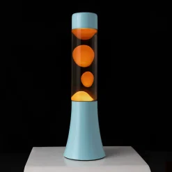 Lámpara de lava azul y naranja de 30 cm