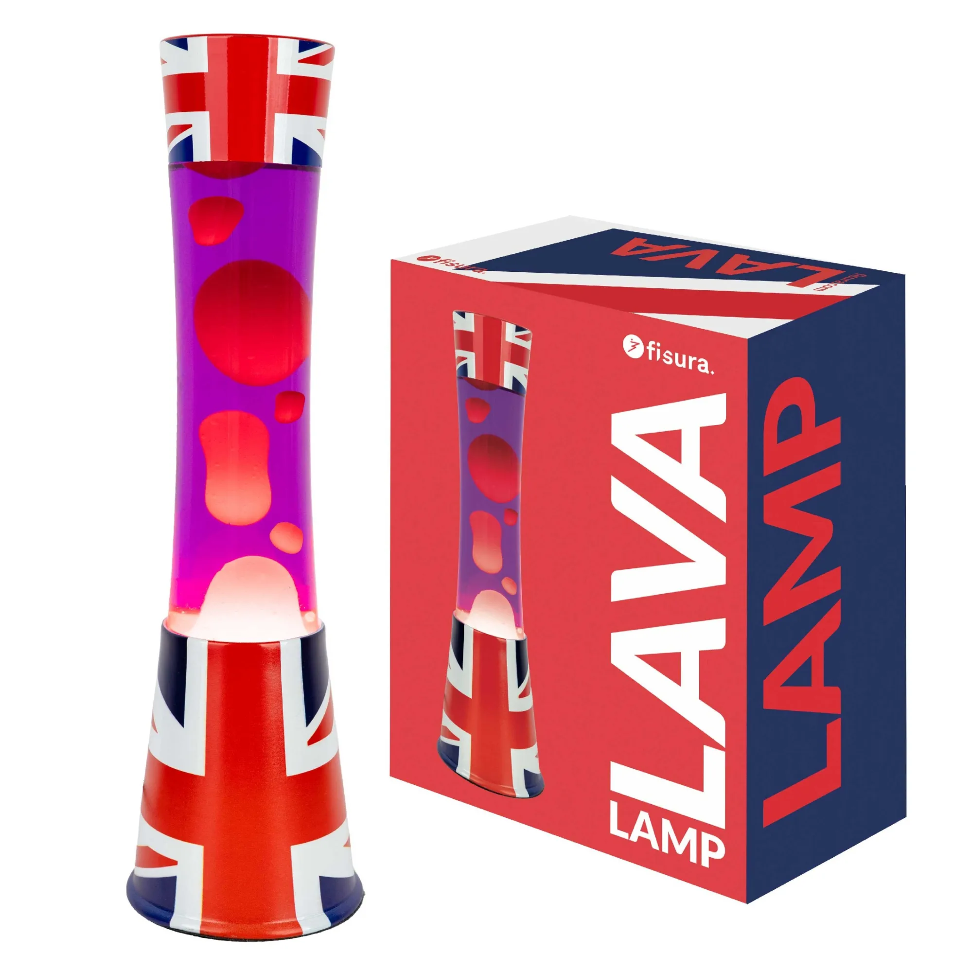 Lámpara de lava "bandera UK"