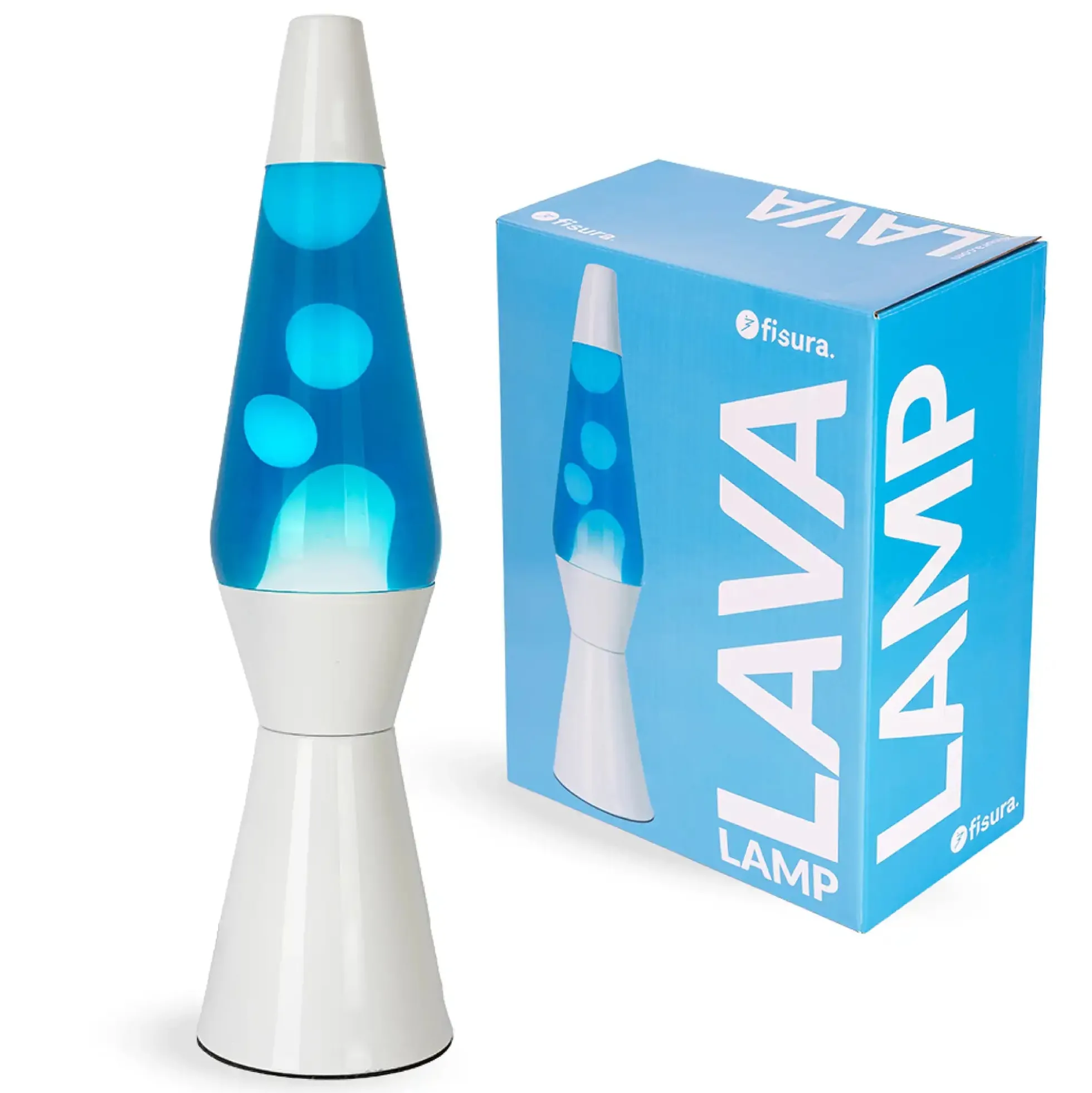 Lámpara de lava "bullet" azul