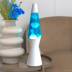 Lámpara de lava "bullet" azul