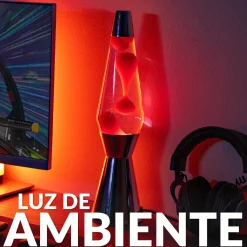 Lámpara de lava "bullet" roja