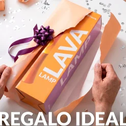 Lámpara de lava degradado rosa y naranja de 30 cm