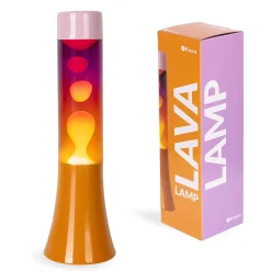 Lámpara de lava degradado rosa y naranja de 30 cm