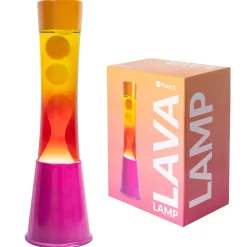 Lámpara de lava degradado rosa y naranja