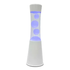 Lámpara de lava LED con base blanca - 7 colores