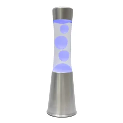 Lámpara de lava LED con base plata - 7 colores