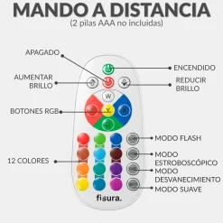 Lámpara de lava LED RGB cromo
