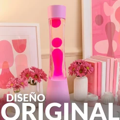 Lámpara de lava LED rosa