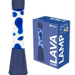 Lámpara de lava monocromática azul