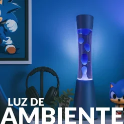 Lámpara de lava monocromática azul