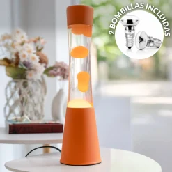 Lámpara de lava monocromática naranja