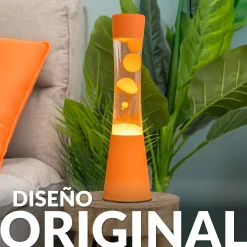 Lámpara de lava monocromática naranja