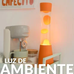 Lámpara de lava monocromática naranja