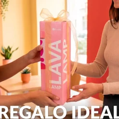 Lámpara de lava monocromática rosa de 30 cm