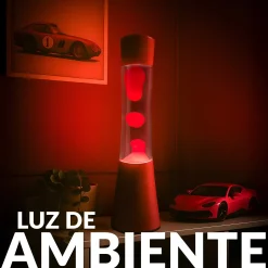 Lámpara de lava monocromática roja
