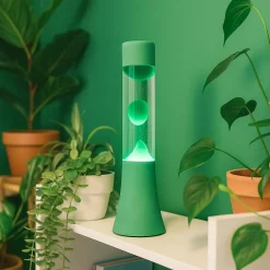 Lámpara de lava monocromática verde de 30 cm
