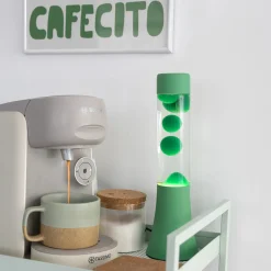 Lámpara de lava monocromática verde de 30 cm