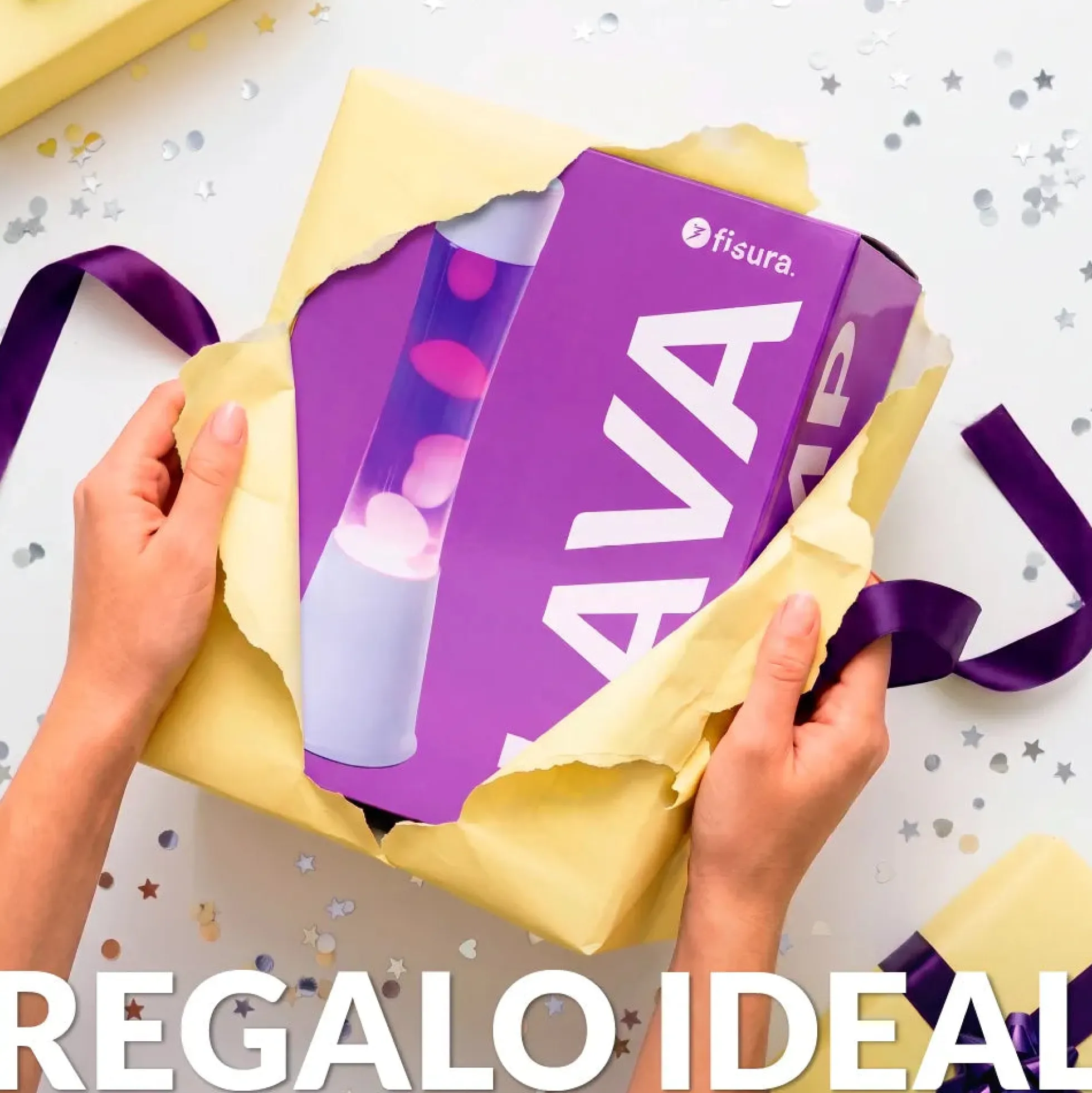 Lámpara de lava morada