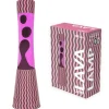Lámpara de lava “ondas” rosa y marrón