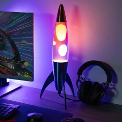 Lámpara de lava rocket degradado azul