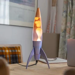 Lámpara de lava rocket degradado azul