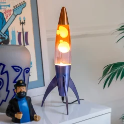 Lámpara de lava rocket degradado azul