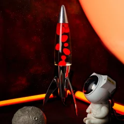 Lámpara de lava rocket roja