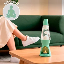 Lámpara de lava vela menta