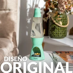 Lámpara de lava vela menta