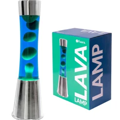 Lámpara de lava verde y azul