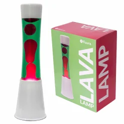 Lámpara de lava verde y rosa