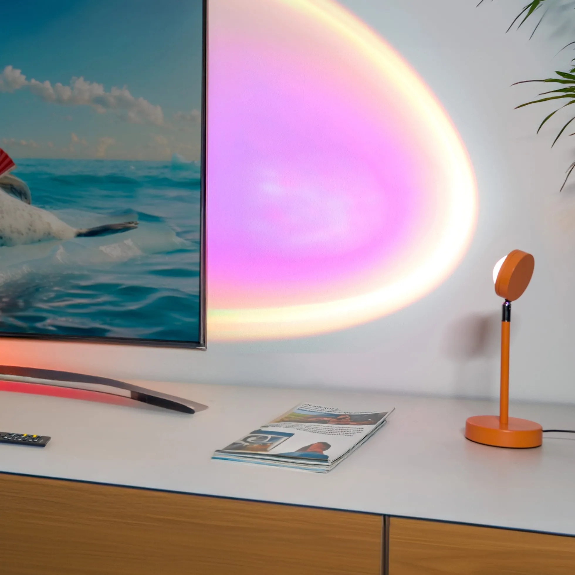 Lámpara de Mesa "Atardecer" naranja