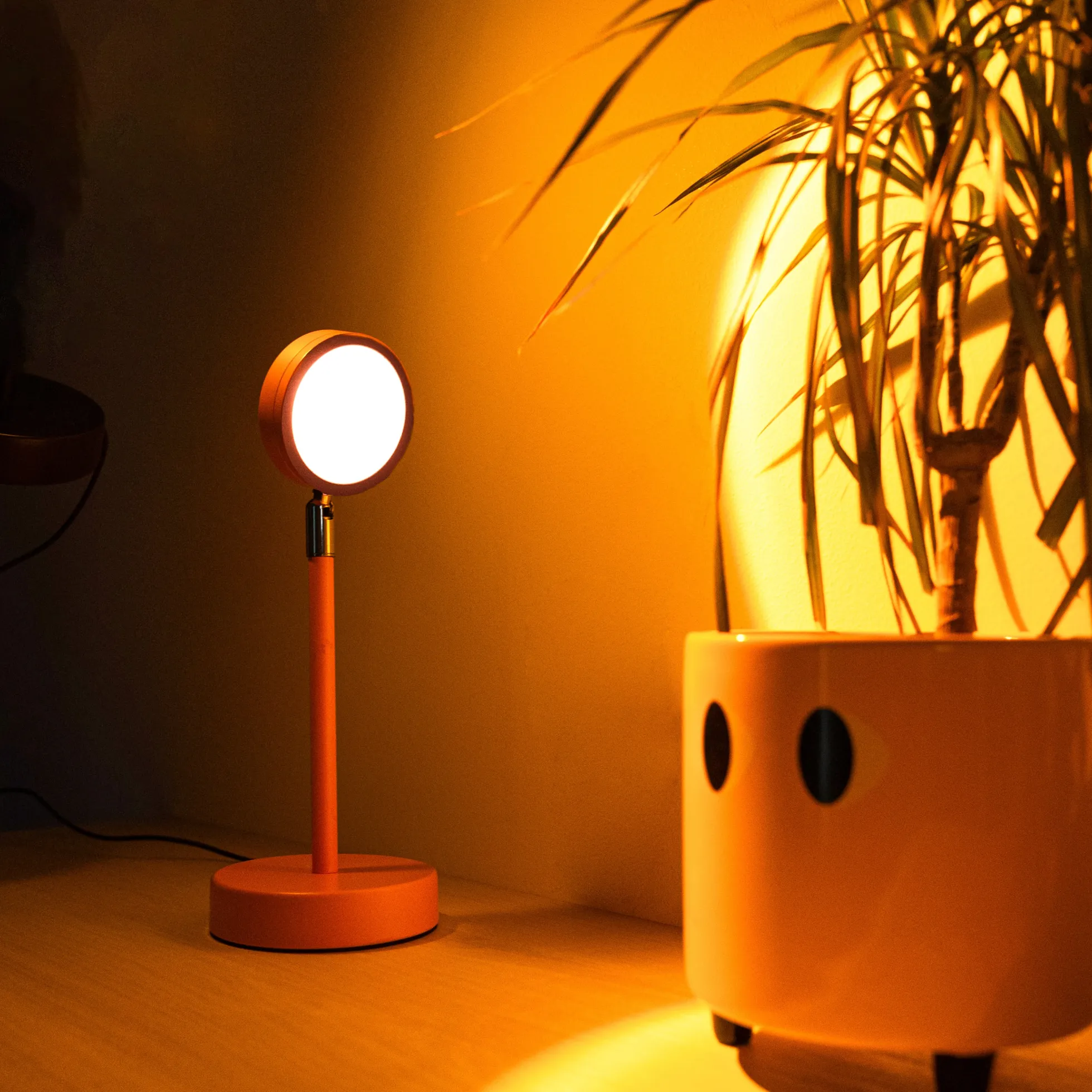 Lámpara de Mesa "Atardecer" naranja