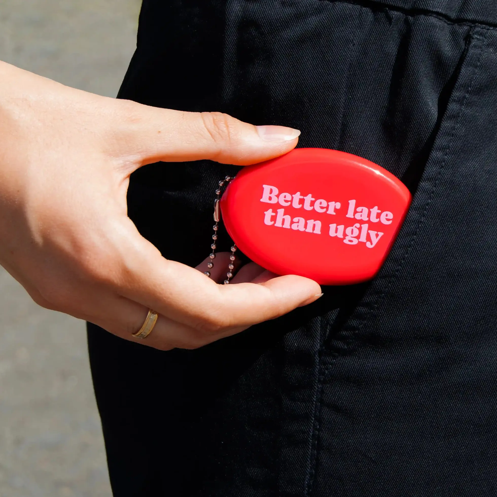 Monedero retro "Better late than ugly" set de 5