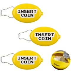 Monedero retro "Insert coin" set de 3