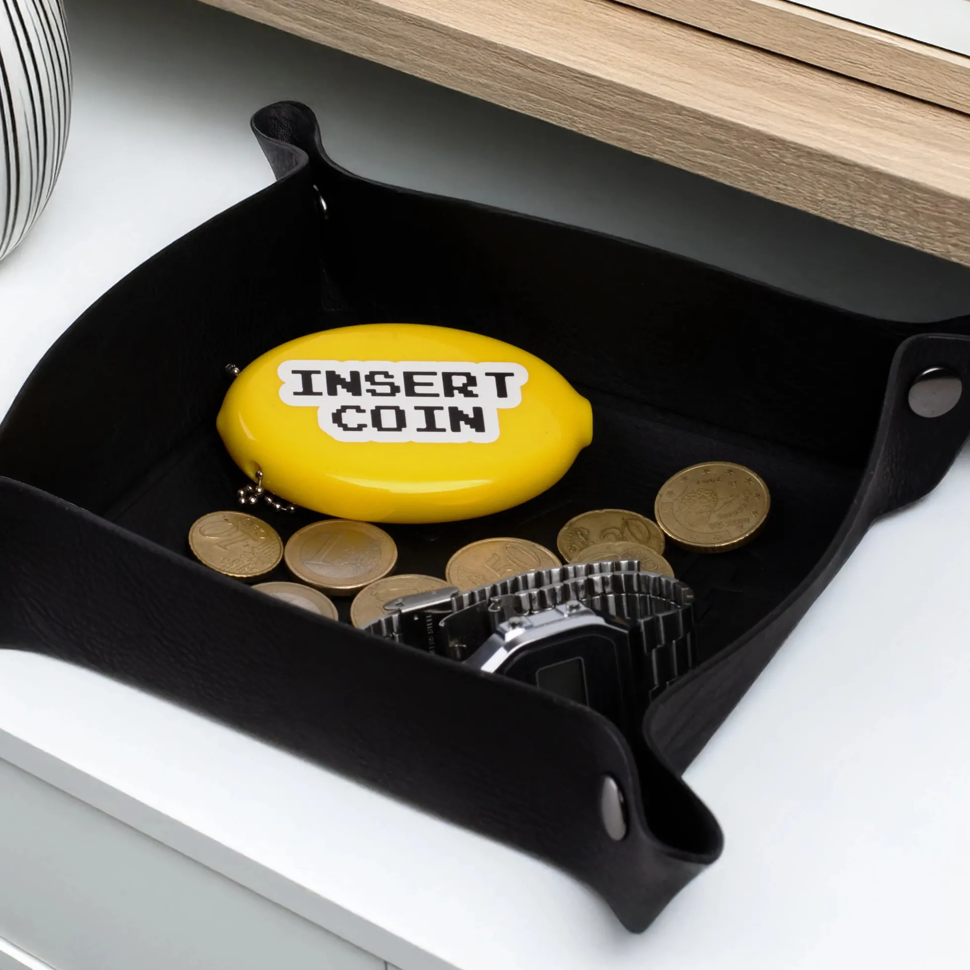 Monedero retro "Insert coin" set de 3