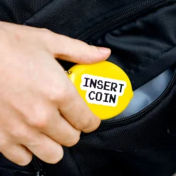 Monedero retro "Insert coin" set de 5