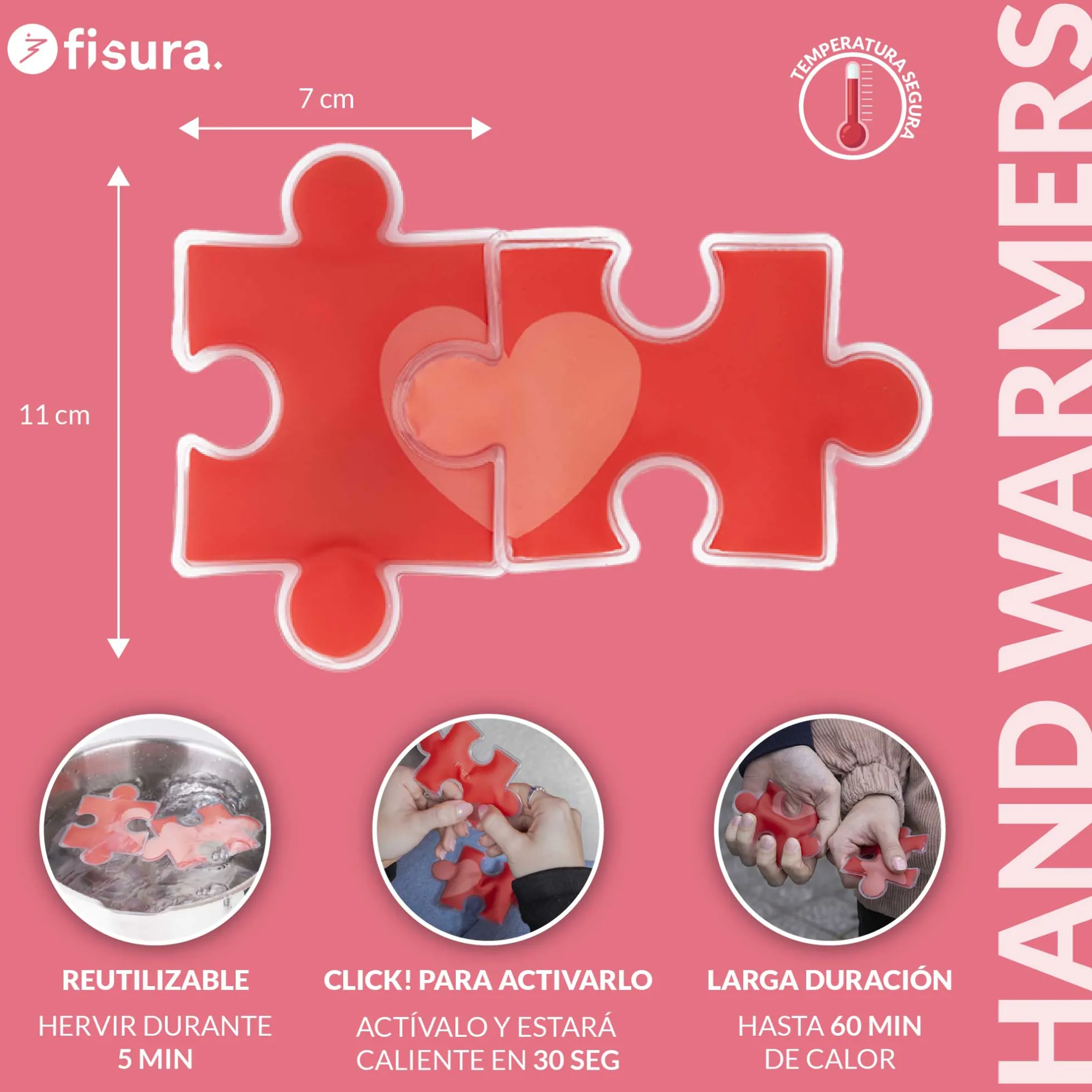 Pack de 2 calentadores de manos “puzzle”