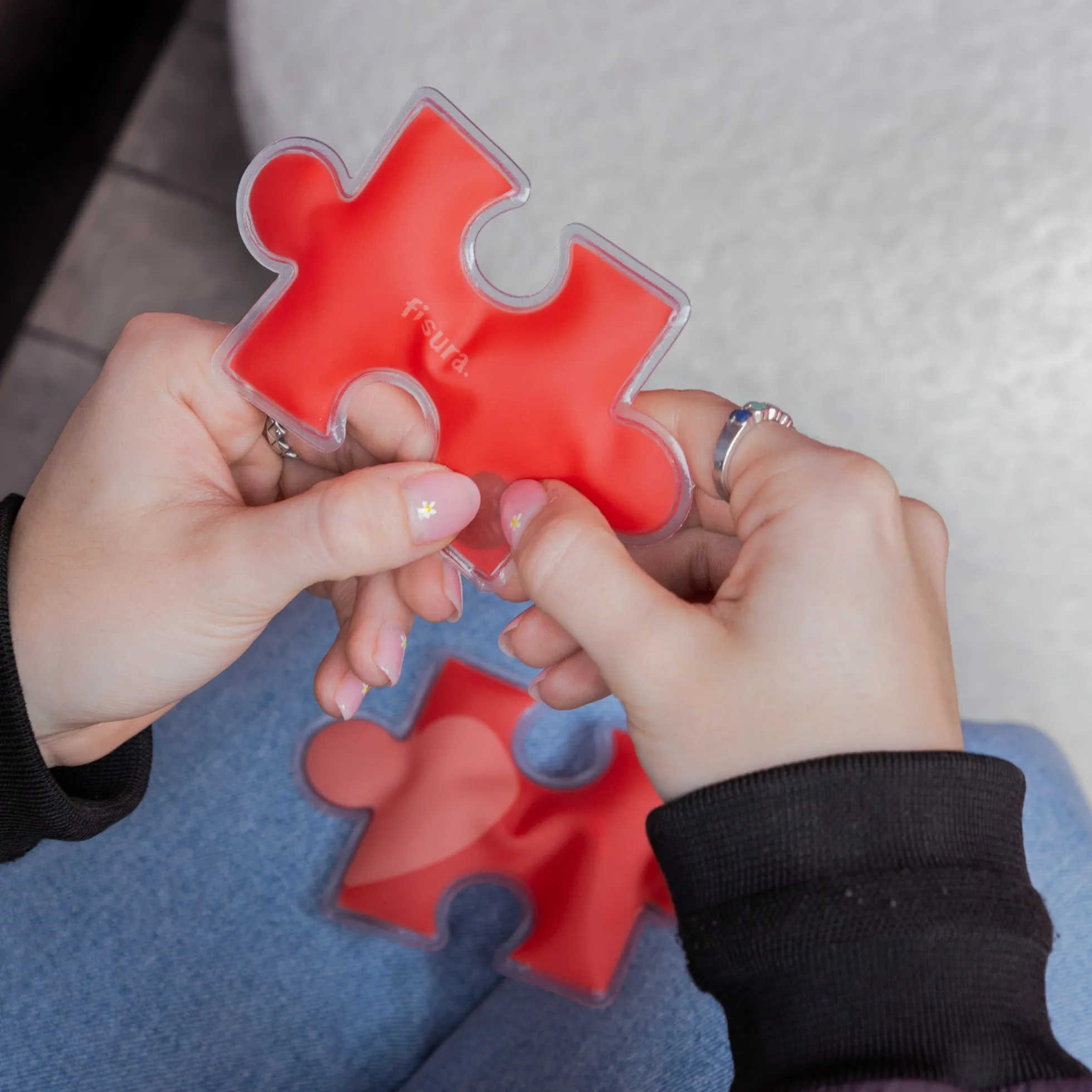 Pack de 2 calentadores de manos “puzzle”