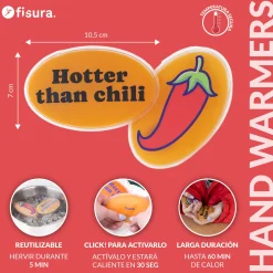 Pack de 2 calentadores de manos “hotter than chili”