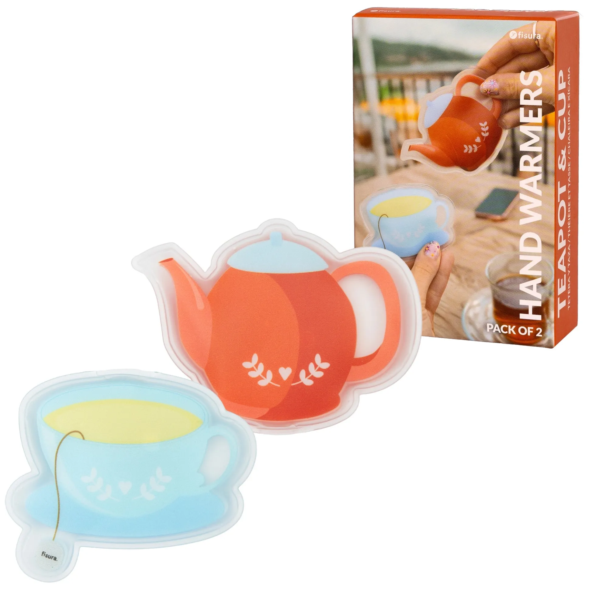 Pack de 2 calentadores de manos “Tetera y taza”