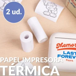 Pack de 2 rollos de papel