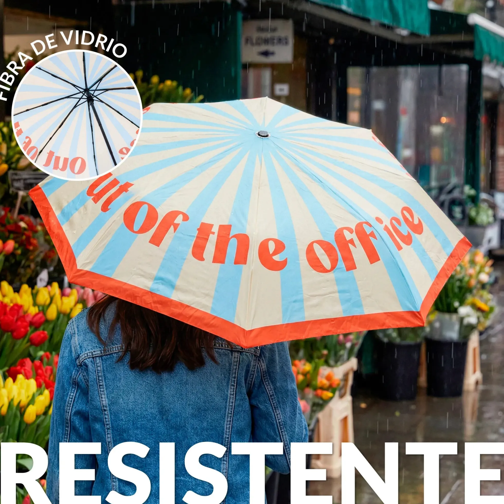 Paraguas plegable "Out of the office"