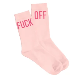 Par de calcetines chica "Fuck Off" Rosa