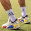 Par de calcetines chico "Fuck Off" - Blanco
