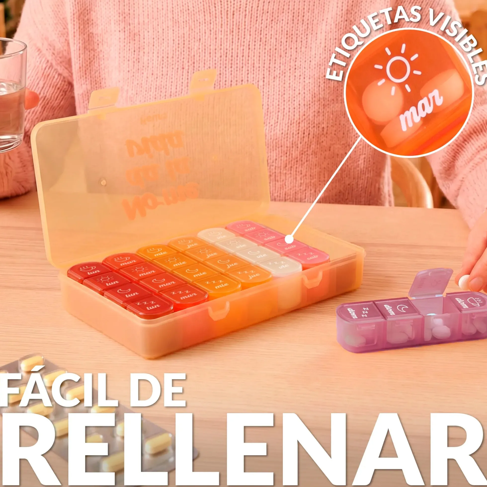 Pastillero "No me da la vida"