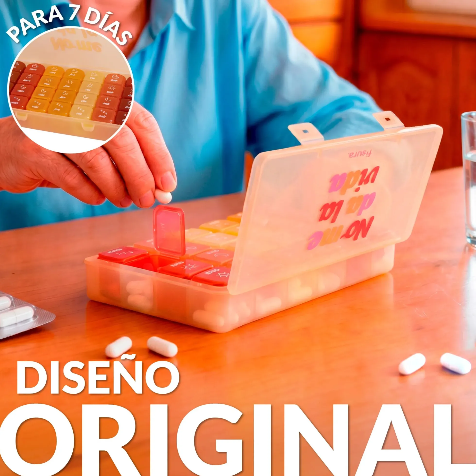 Pastillero "No me da la vida"