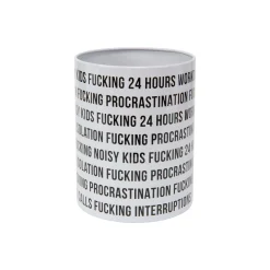 Portalápices vaso 'Fucking Home Office' Blanco