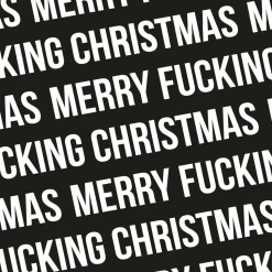 Postal "Merry Fucking Christmas" Patrón Negro