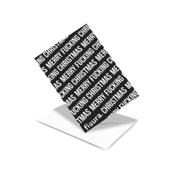 Postal "Merry Fucking Christmas" Patrón Negro